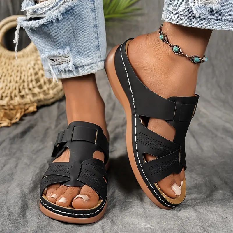🔥Last Day Promotion 70% OFF🔥GlowStep™ Orthopedic Low Heel Cut-Out Sandals