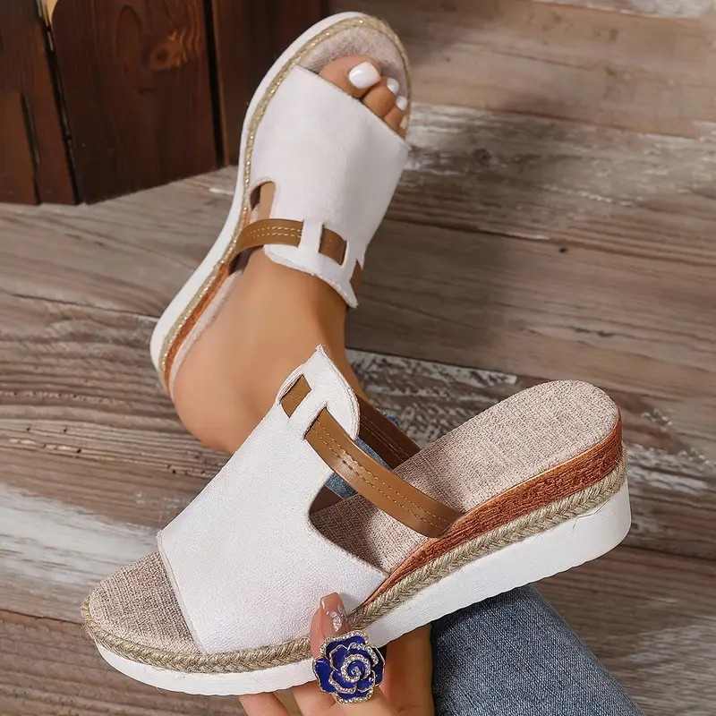 mesh slide sandals women s hollow casual loop toe flat details 5