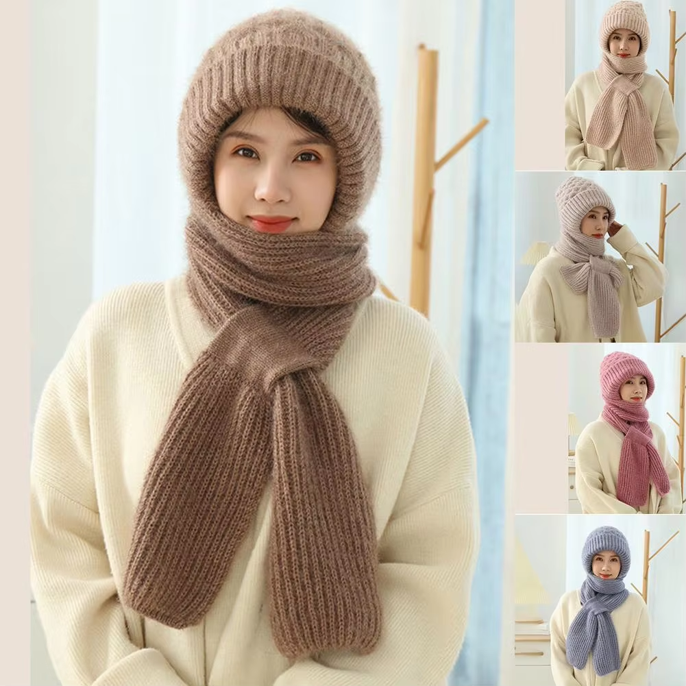 Winter Knit Set Unisex Warm Wind-proof Cap