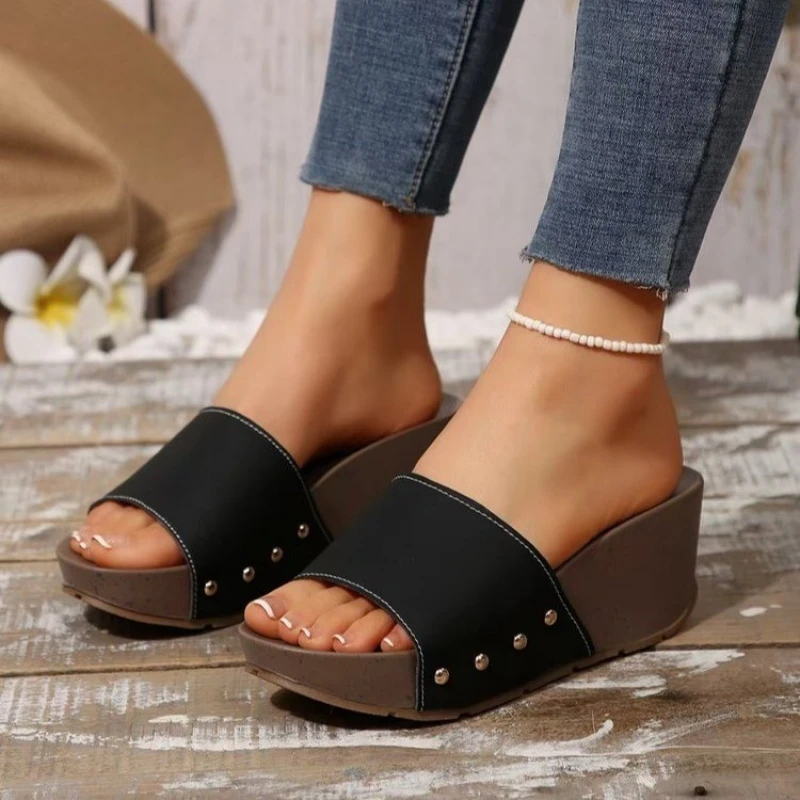 💥Hottest today 70% OFF💥Solid color open toe sandals, comfortable non-slip sole for women