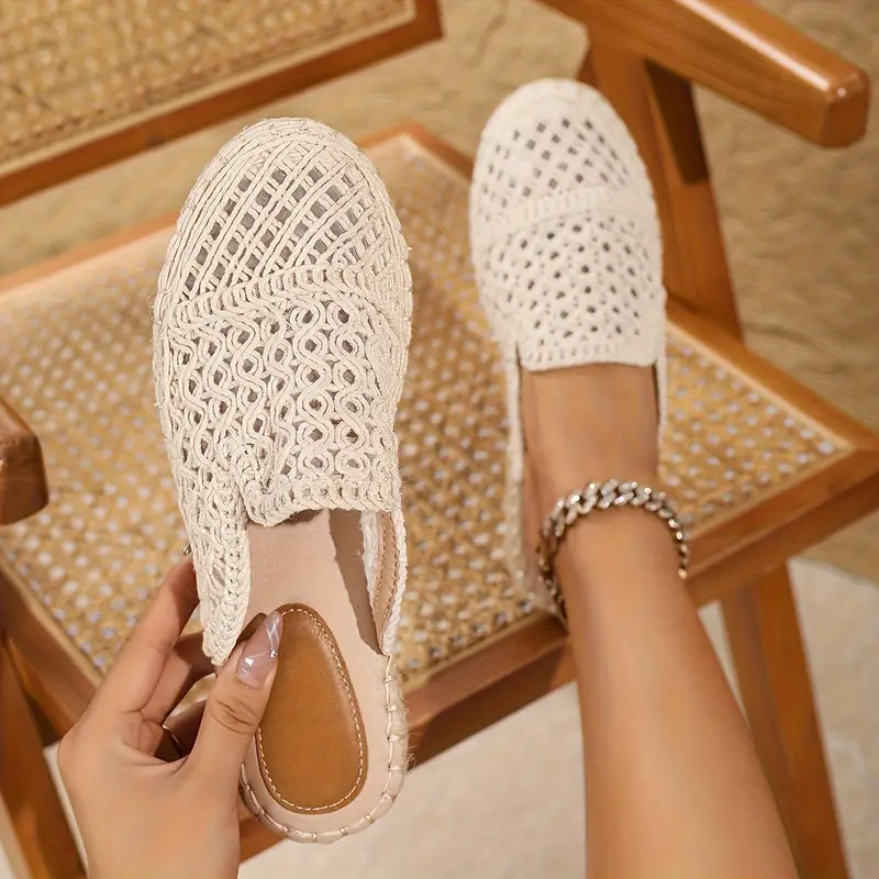 mesh slide sandals women s hollow casual loop toe flat details 0