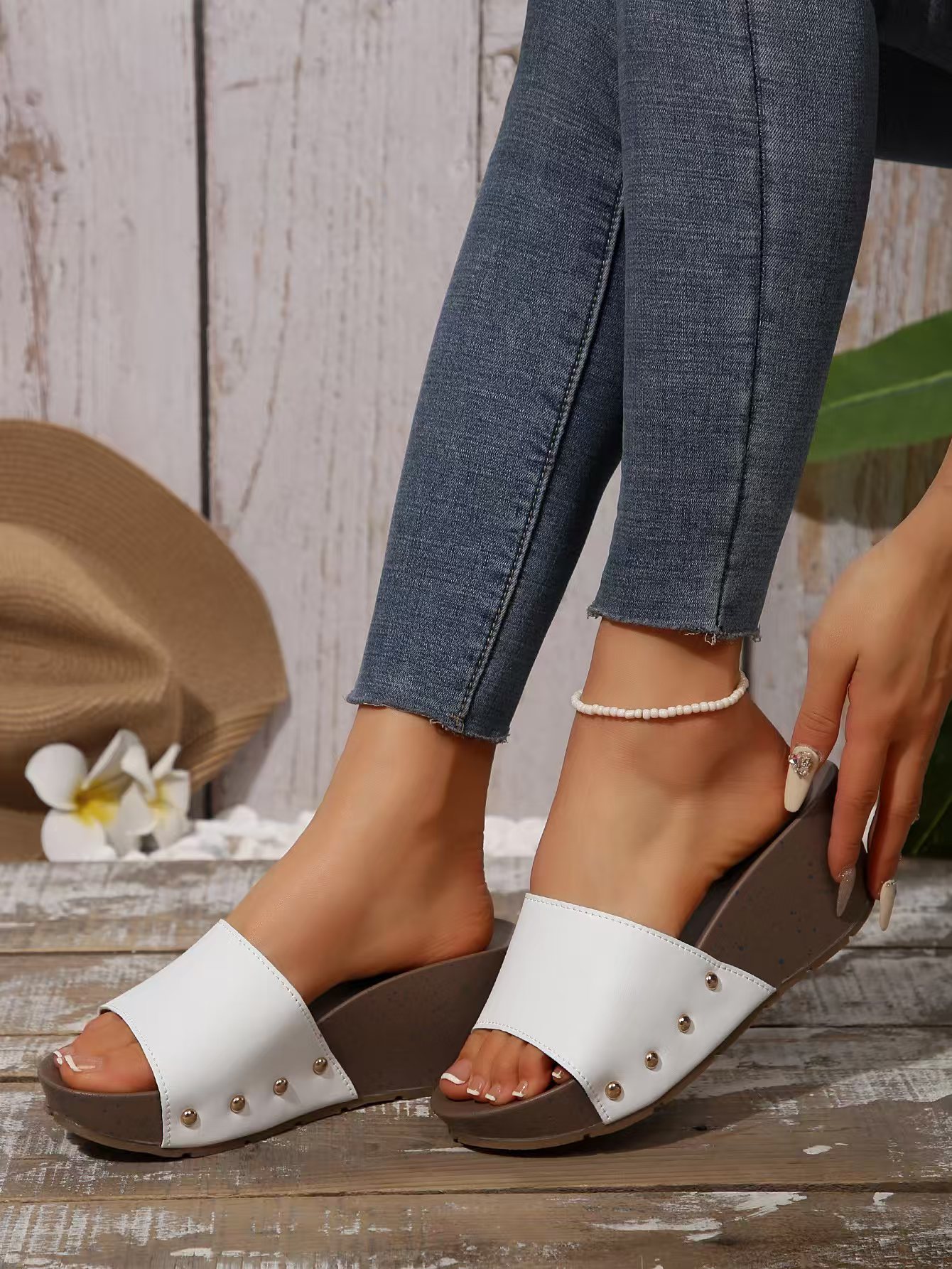 💥Hottest today 70% OFF💥Solid color open toe sandals, comfortable non-slip sole for women